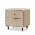 Table de chevet 50 x 40 x 60 cm en bois beige avec rangement style contemporain